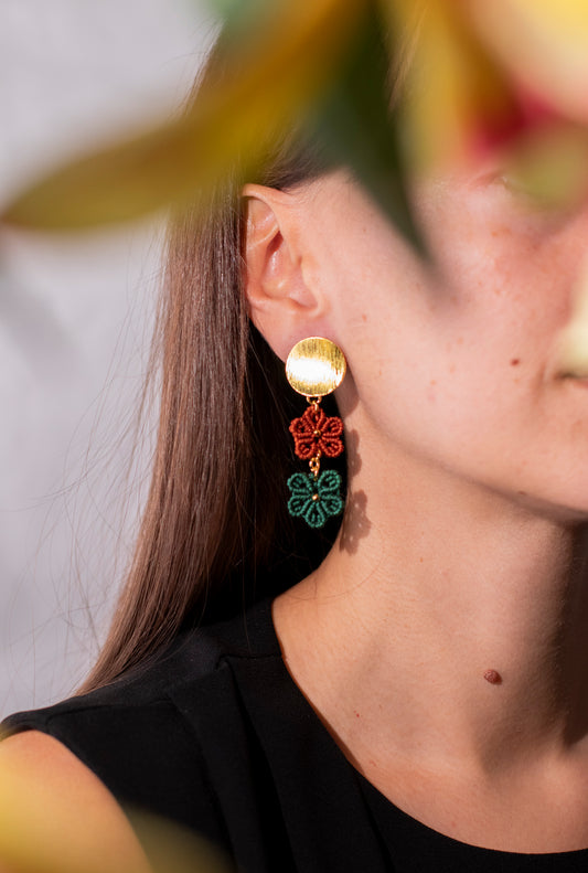 Double Floral Earrings